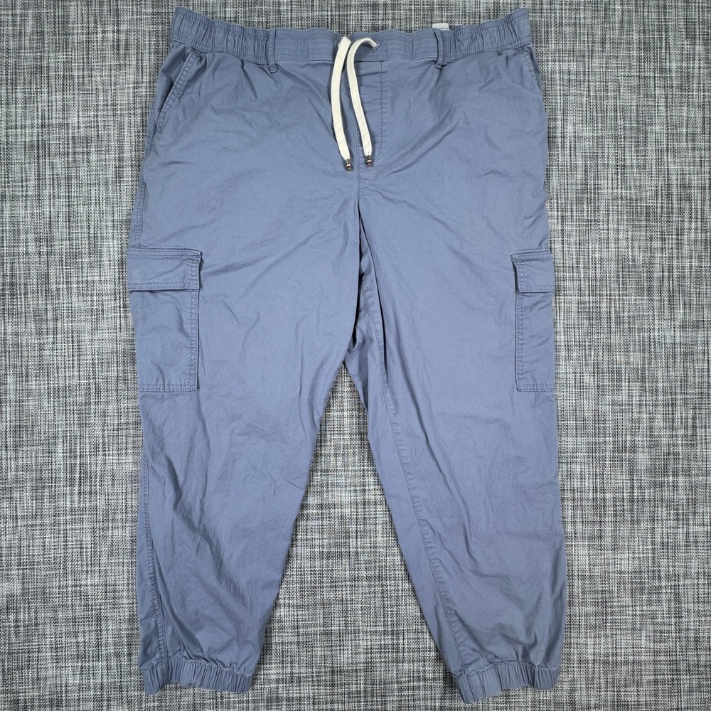Tommy Hilfiger Men's Cargo Jogger Pants Navy Blue XL Drawstring Stretch Casual